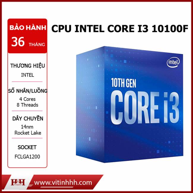 Bộ xử lý Intel® Core™ I3 Gen10 -  10100F - New