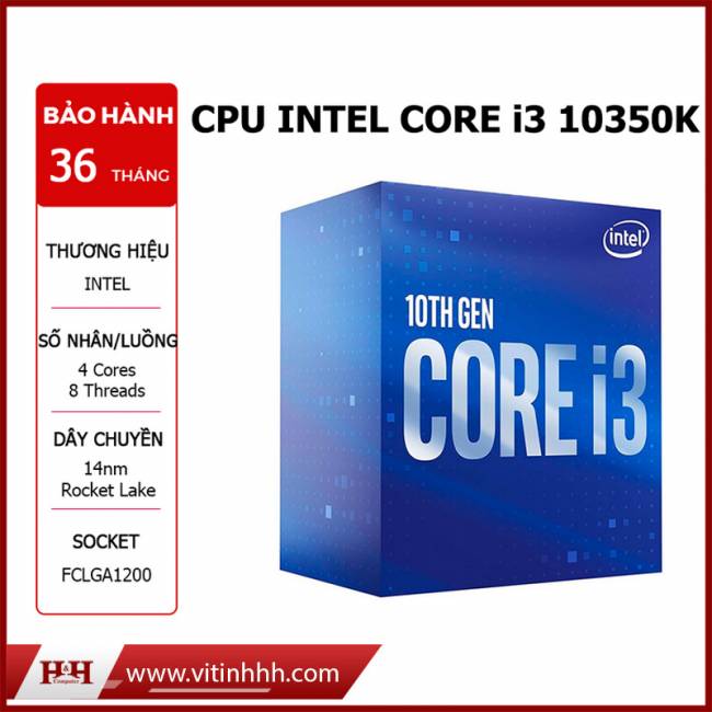 CPU INTEL CORE i3 10350K (Max Turbo 4.8 GHz, 4 nhân 8 luồng, 9MB Cache) 10th
