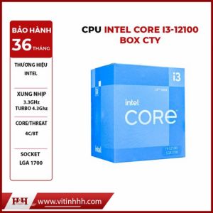 CPU Intel Core i3-12100 (3.3GHz turbo up to 4.3GHz, 4 nhân 8 luồng, 12MB Cache, 58W) 12TH BOX CTY)